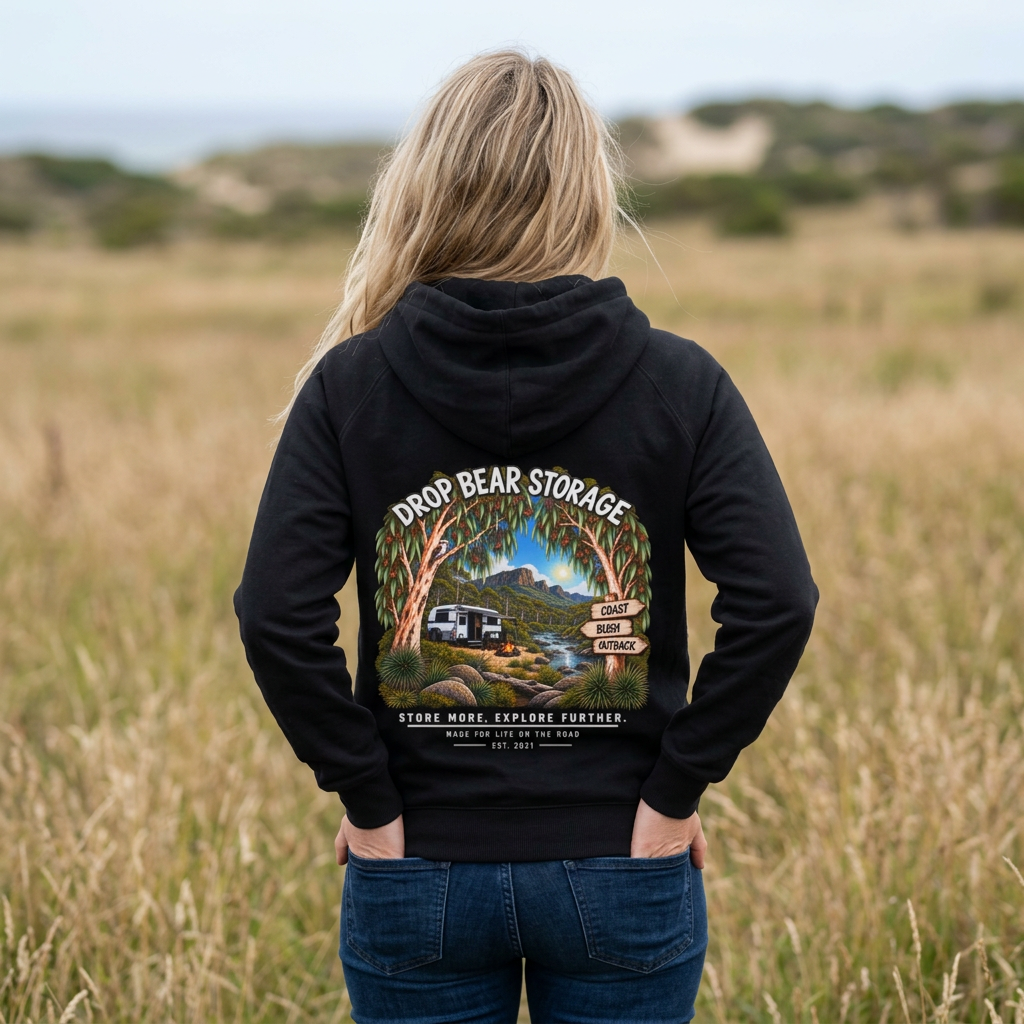 Drop Bear Storage – Moonlit Coast, Explore Further Hoodie