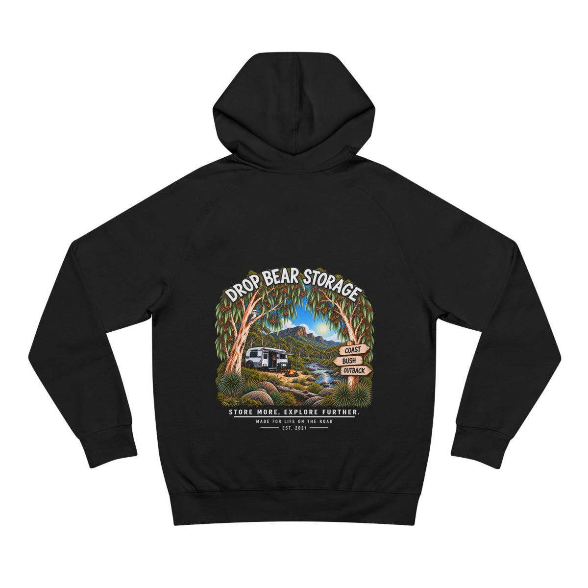 Drop Bear Storage – Moonlit Coast, Explore Further Hoodie